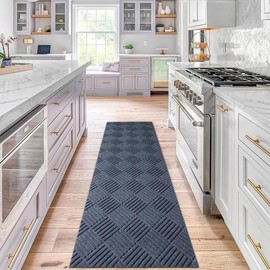 Fasward Hallway Runnner Rug Non Slip Rubber Backing Carpet 2x8 ft Custom Size, Heavy Duty Long Rug for Entryway, Kitchen, Garage, Stairs, Front door, Laundry room, Commercial Use