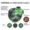 Vector X Street Soccer Football (Green,Black/Size-5) | Material- Moulded rubber