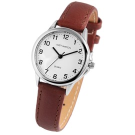 Just Watch Brigitt JW10169 Women's Watch Genuine Leather Classic Elegant Analogue Quartz, brown, Strap.