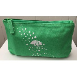 Origins GREEN Canvas with Front Pocket Makeup Cosmetic Travel Bag Case