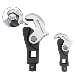Powerbuilt 2 Piece Spring-Loaded Crowfoot Wrench Set, Adjustable, Auto Size, Universal, Self-Adjusting, Power Grip , Rapid Wrench- 240274