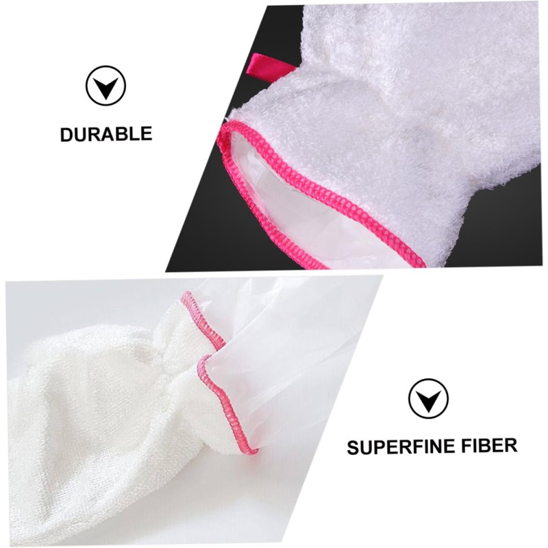 LALAFINA Fiber Material Non-Slip Kitchen Cleaning Gloves Lanyard White Cotton