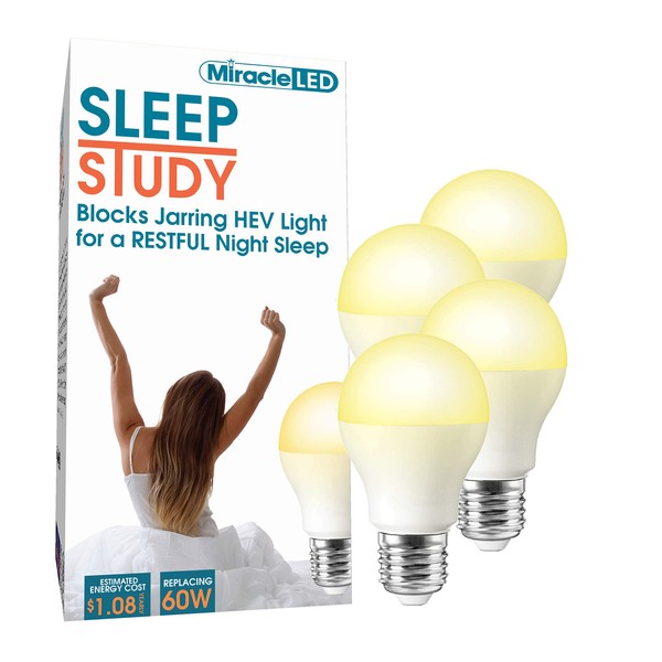MiracleLED Sleep Study Bulb, Amber Glow