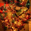CCINEE 9.84ft Christmas Garland with Lights Pine Cone Berry Greenery