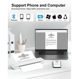 Phomemo Exclusive Thermal Transfer Ribbon for P831 Portable Printer, Supports A4 and US Letter Paper Wireless Bluetooth Printing for P831 Inkless Printer at Home Office, Outdoor, 2 Rolls