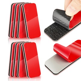 Heavy Duty Adhesive Hook and Loop Strips, 8 Sets (1.18” x 3.15”), Waterproof & Heat Resistant – Strong Mounting Fastener for Indoor Outdoor, Wall, Glass, Tile, Metal, Wood