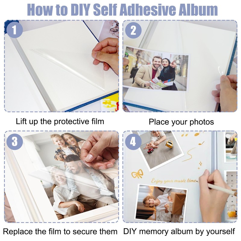 40 Page 7.5" x 9.5" Photo Album Self Adhesive Wedding