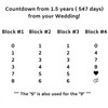 Wedding Countdown Sign - Countdown Calendar Wedding Plaque - Cute