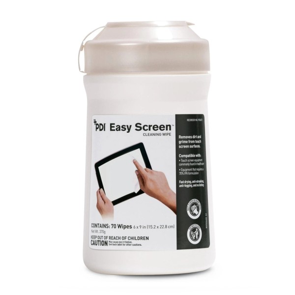 Pdi Easy Screen Cleaning Wipes, 9 X 6, White, 70/Canister,