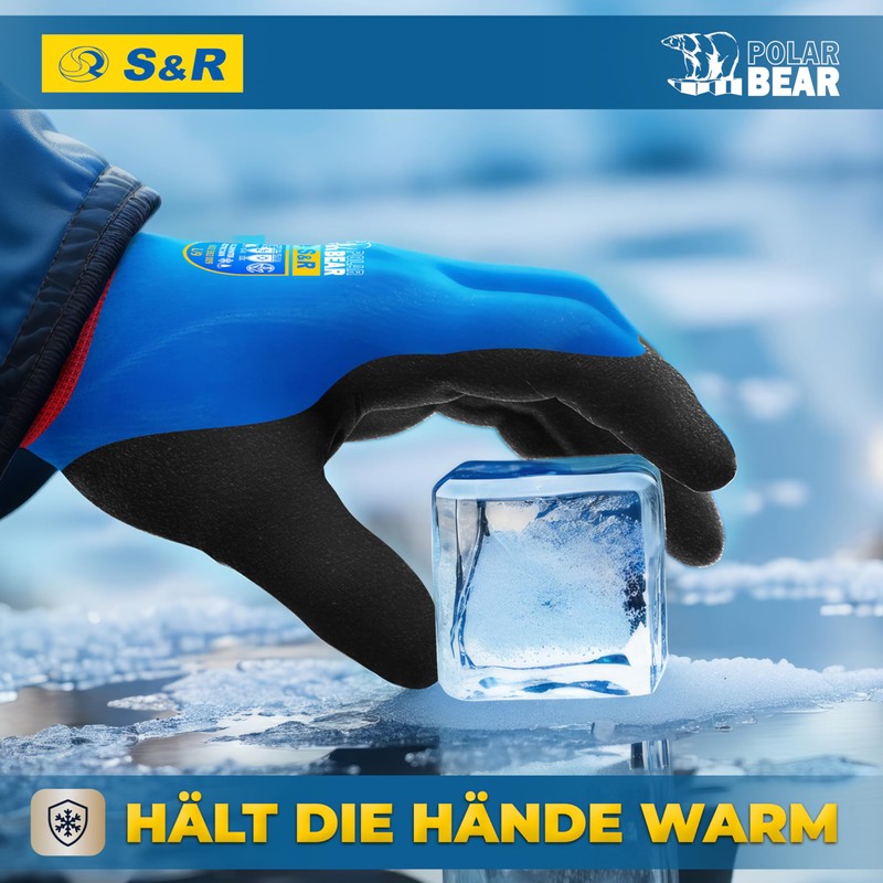 S&R Winter Gloves - Waterproof Protective Gloves with Latex Coating
