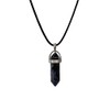 VIE VIE Double Point Pencil Pendant, Black String (Sodalite)