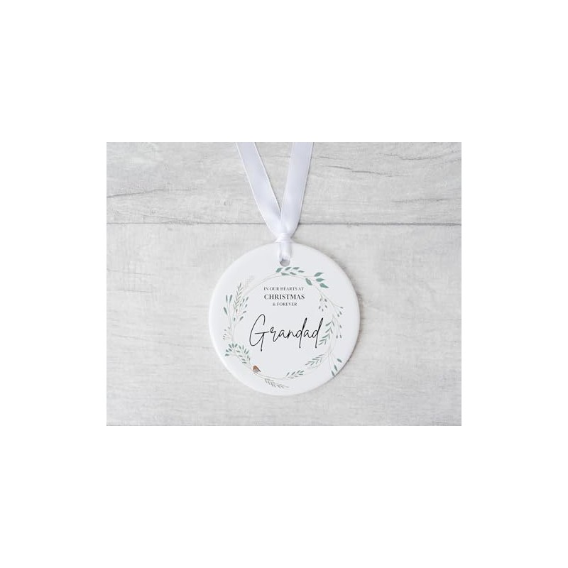 Grandad Memorial Christmas Bauble, Remembering Grandad At Christmas, Grandad Remembrance