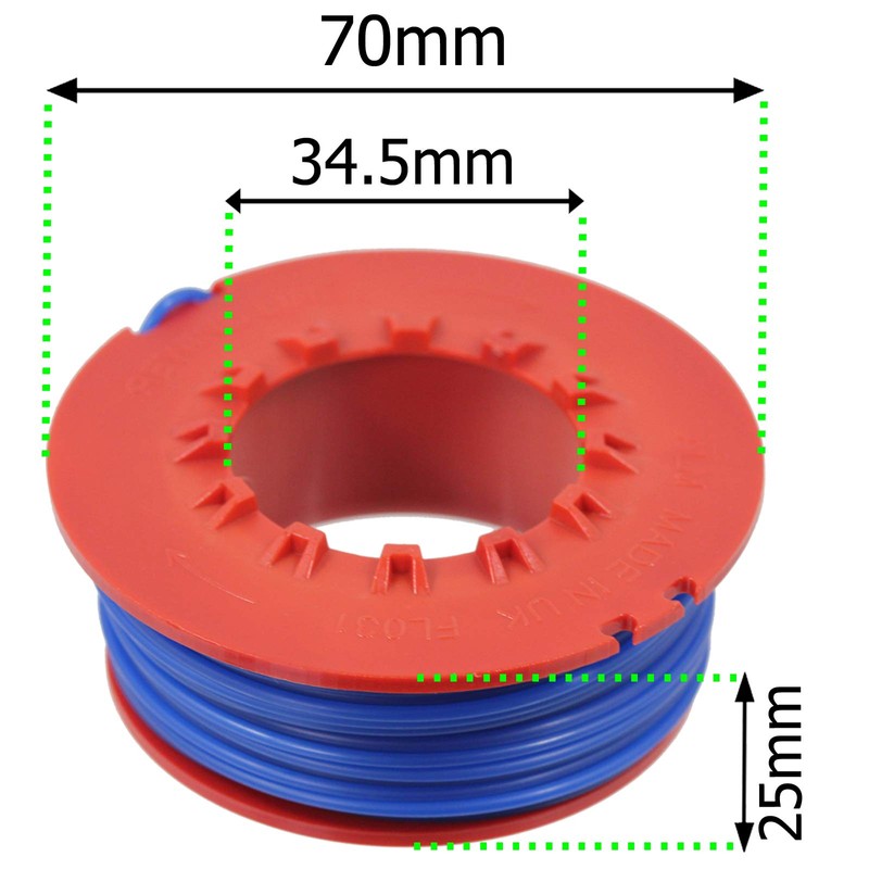 SPARES2GO 7m Line & Spool for Flymo ET21 Mini Trim