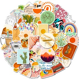Skythrive 100 PCS Boho Sticker Aufkleber für Laptop, Telefon, Wasserflasche, Pad, Skateboard, Gitarre, Koffer - Wasserfeste Vinyl Aufkleber für Kinder Mädchen Jugendliche