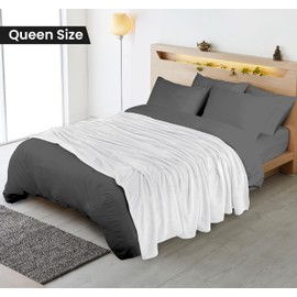 Utopia Bedding White Fleece Blanket Queen Size Lightweight Fuzzy Soft Anti-Static Microfiber Bed Blanket (90x90 Inch)