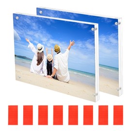 LumenTY Acrylic Picture Frame, 13 x 18 cm, Transparent Double Sided Magnetic Picture Frame, Magnetic Acrylic Photo Frame for Table Top Display and Home Decoration