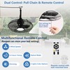 Black Outdoor Ceiling Fans with Light Remote Control Plug in