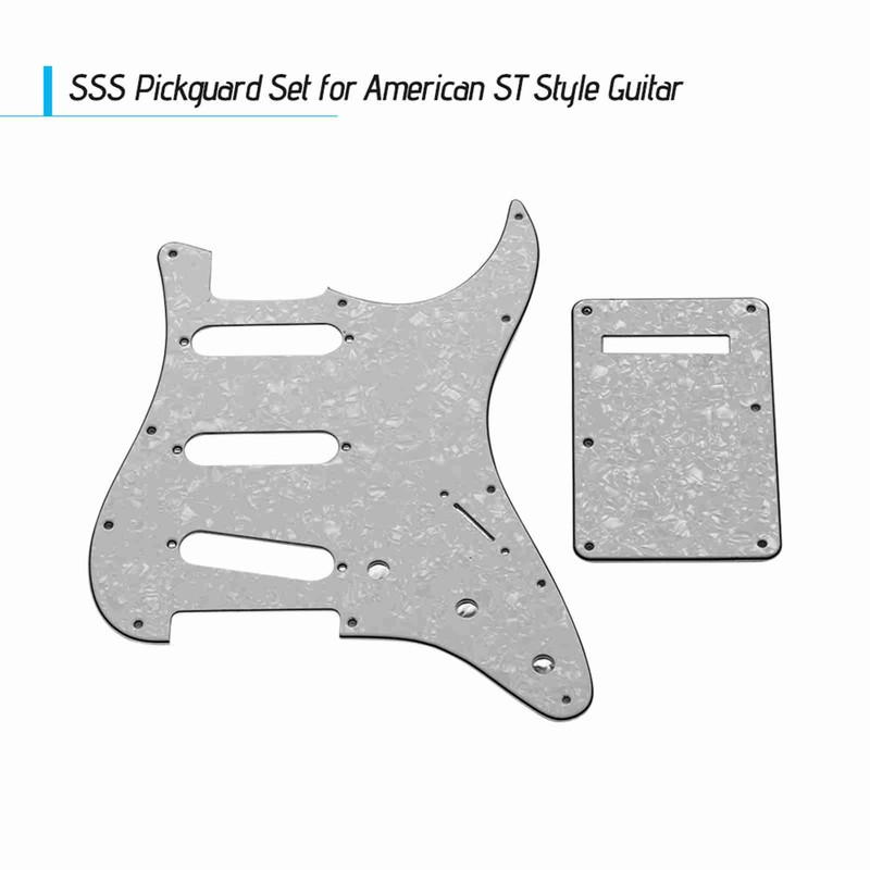 Electric Guitar Pickguard Set with Back Plate Screws Pick Guard