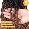 COOKOO 30 Inch 8 Packs Goddess Locs Crochet Hair Bohemian