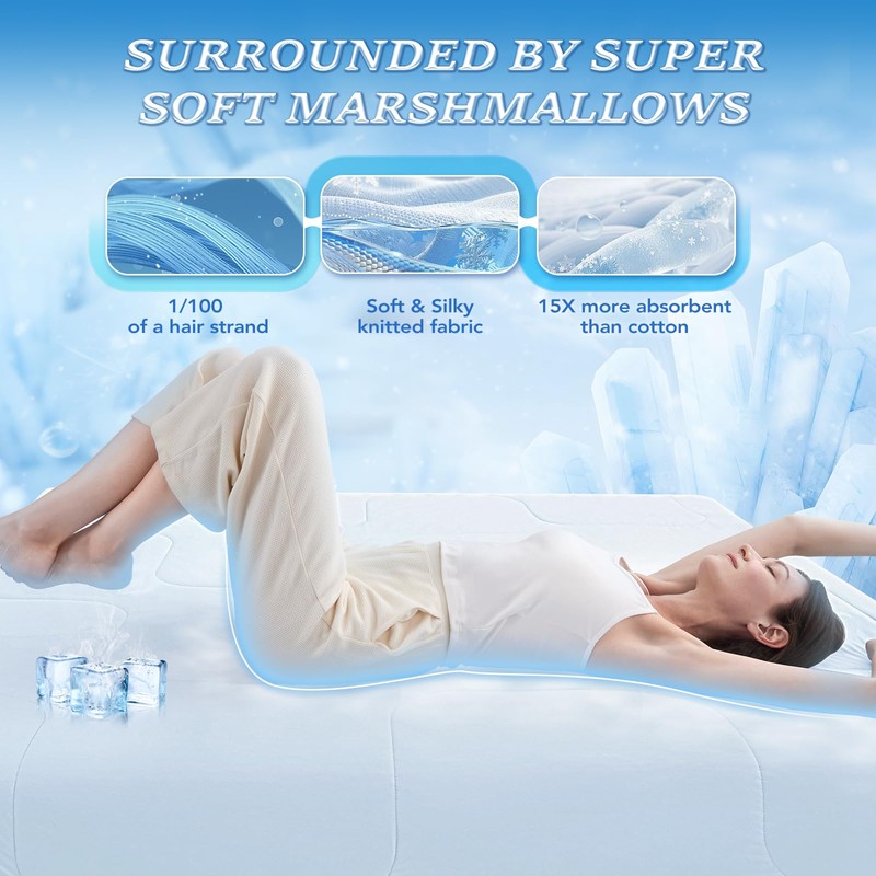 HARBOREST Cooling Comforter Queen Size - Cooling Blanket for Hot
