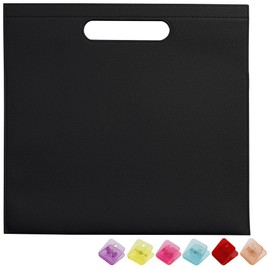 Umbrotiger Premium PU Leather Expandable File Organizer - Spacious Textured Document Holder with Roll-Up Design, Portable Executive Carrier for Office & Travel (Black)
