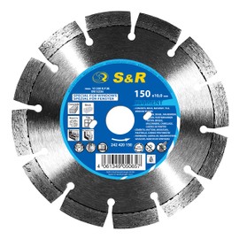S&R Diamond Cutting Disc 150 mm, Segment, for Window Renovation with BEPo, Aluminium Windows, Wooden Windows, Plastic Windows, Concrete, Brick, Tiles