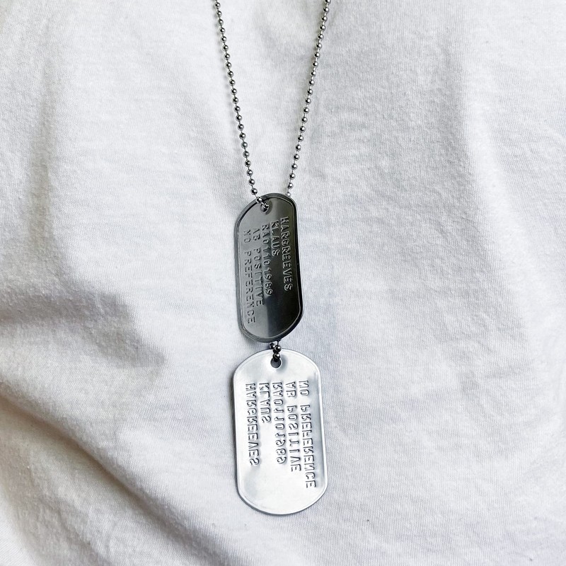 Klaus Hargreeves 'Number Four' Umbrella Academy Military Dog Tags -