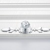 Qianxihu 4Pcs Diamond Drawer Knobs Plate Crystal Cupboard Door Handles