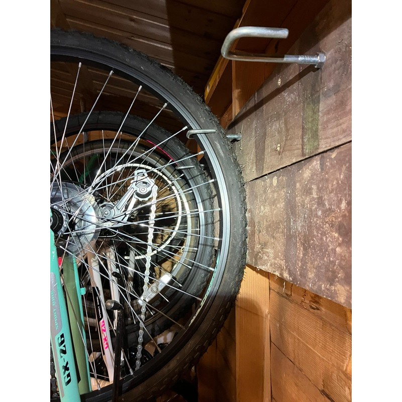 Square Bend Hook Bolt M10 40mm Width x 200mm Length,