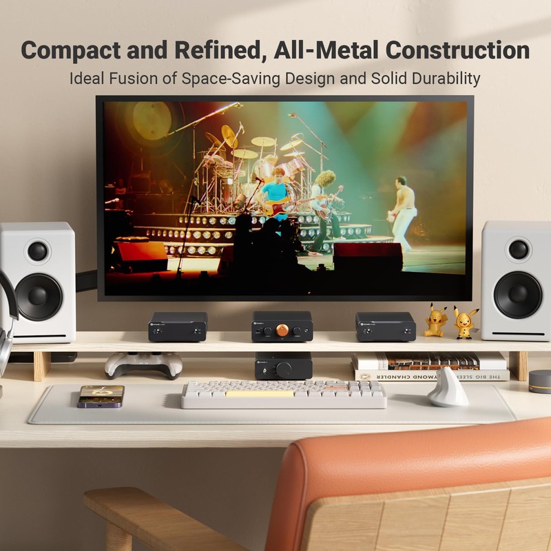 Fosi Audio P4 Mini Preamp with 3 RCA Inputs, Home