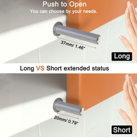 Push to Open Cabinet Hardware Short CBRIVE 20 Pack Push Latch & Lock for Hidden Door Touch Latches and Catch Push Release Drawer Pull Tip on RV Closet Close Strong Pop Out, Grey