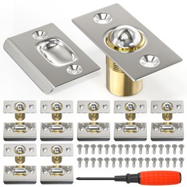 QCDENG 8Pack Adjustable Ball Door Catch, Closet Door Ball Catch Hardware with Stainless Steel Strike Plate