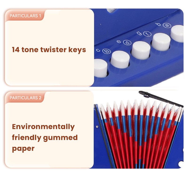 Button Accordion for Beginners 7 Keys Control 2 Bass Kids
