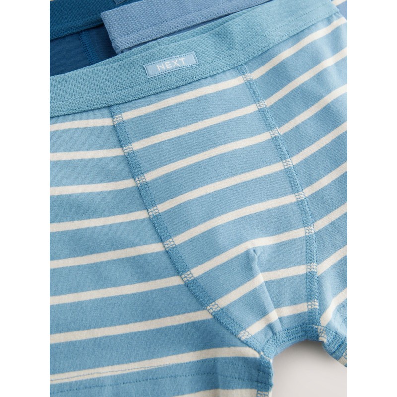 NEXT 7 x Soft Waistband Boxer Shorts, Blue Stripe, 3