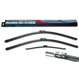 EURO-BLADES Front Windshield Wiper Blades Set of 2 23+23 Compatible with Land Rover Defender 90 110 (Front + Rear)