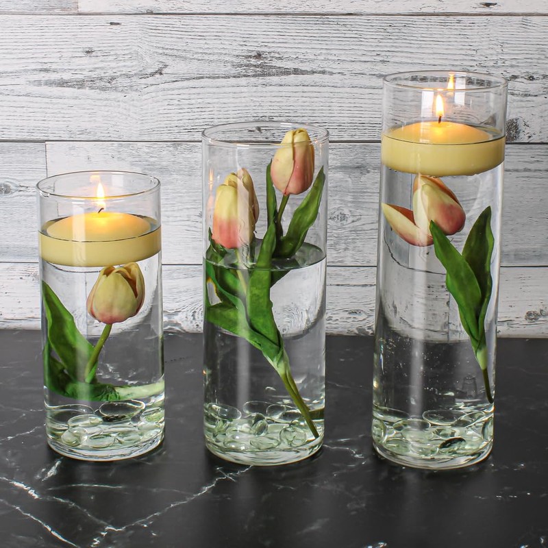 Eastland Glass Cylinder Vases 3 Pack. 7.5" | 9" |
