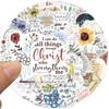 Bible Verse Sticker, 50pcs/set Creative Bible Verse Stickers, DIY Decorative