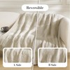 Amélie Home Chenille Knit Throw Blanket for Couch, Checkered Texture
