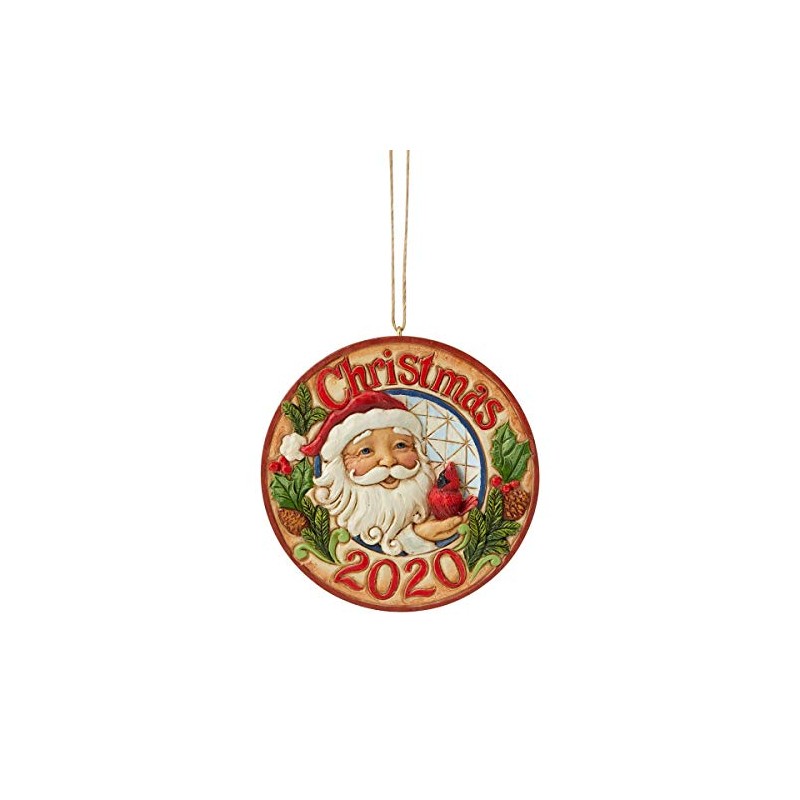 2020 Jim Shore Santa with Cardinal Dated Christmas Ornament 6006665