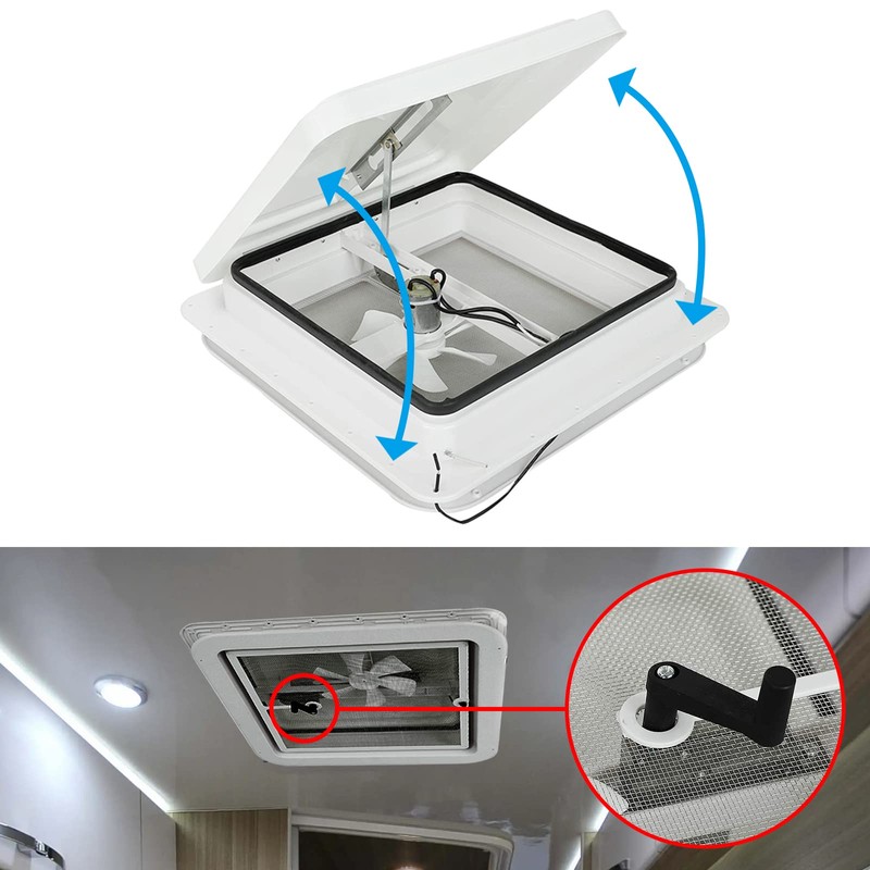 STMGW 14" RV Roof Vent for Camper Trailer Universal White