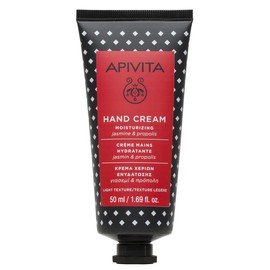Apivita Crema de manos Hidratante con Jazmín y Propóleo 50 ml – Textura ligera de rápida absorción – 99% ingredientes naturales – Suaviza y Protege Manos y Uñas