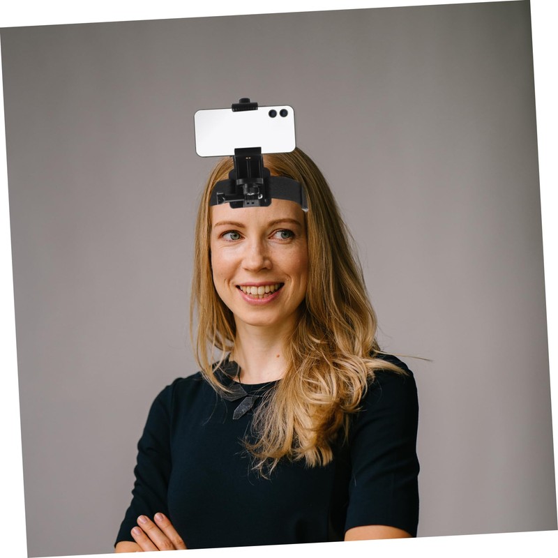 TEHAUX 2 Sets Head Mounted Phone Rack with Headband for