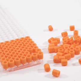 Vaessen Creative 5009-005 Ironing Beads, Orange, 1100 Pieces, Beads for Crafts with Children, DIY Designing of Jewellery, Decorations, Embellishments and Other Craft Ideas