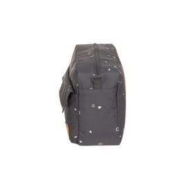 LÄSSIG Baby Pram Organiser, Shoulder Bag, Pram Bag with Pram Attachment/Casual Buggy Organiser Bag Blocks Anthracite