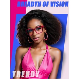 VISOONE Rectangle TR90 Blue Light Blocking Glasses Computer Eyewear with Preppy Look for Women and Men Cougar