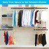 INFLATION 2 Pack Hanging Closet Rod 15-40 Inch Adjustable Width