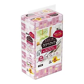 Daio Paper Elleair Easy to Use Kitchen Paper, 80 Pairs x 6 Packs