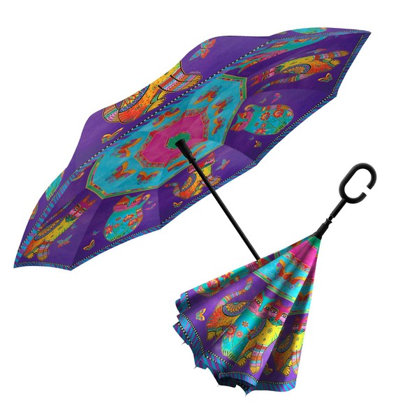 RainCaper Laurel Burch Reverse Inverted Windproof Reverse Opening Upside Down