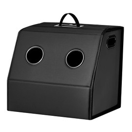 HOLDCY Car Trunk Organizer - Waterproof & Easy to Clean – Expand Your Storage Space - Adjustable Compartments and Foldable Trunk Organizer Fits Cars, SUVs, Trucks (Black, 14.90'' x 13.77'' x 13.77'')