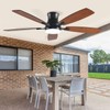 Ceiling fans with Lights, 54inch RGB Low Profile Ceiling fan